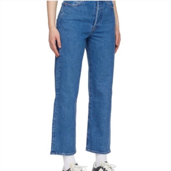 Levi's Denim - Levi’s Ribcage Straight Ankle Blue Wash Women's Jeans